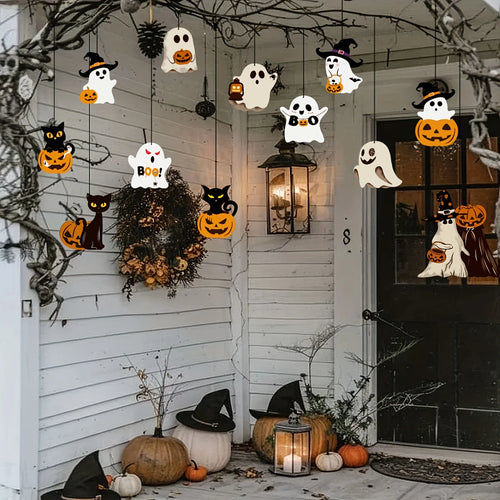 12-Piece Paper Ghost Halloween Decorations – 12pcs
