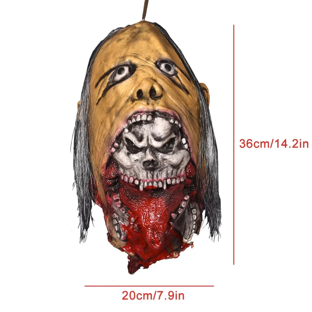 Hanging Latex Severed Head Halloween Prop – 32 Designs – 045