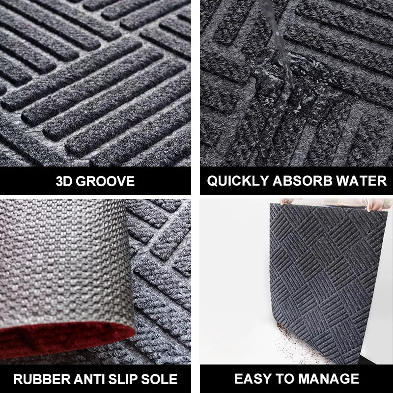 Diamond Pattern Polyester Floor Mat