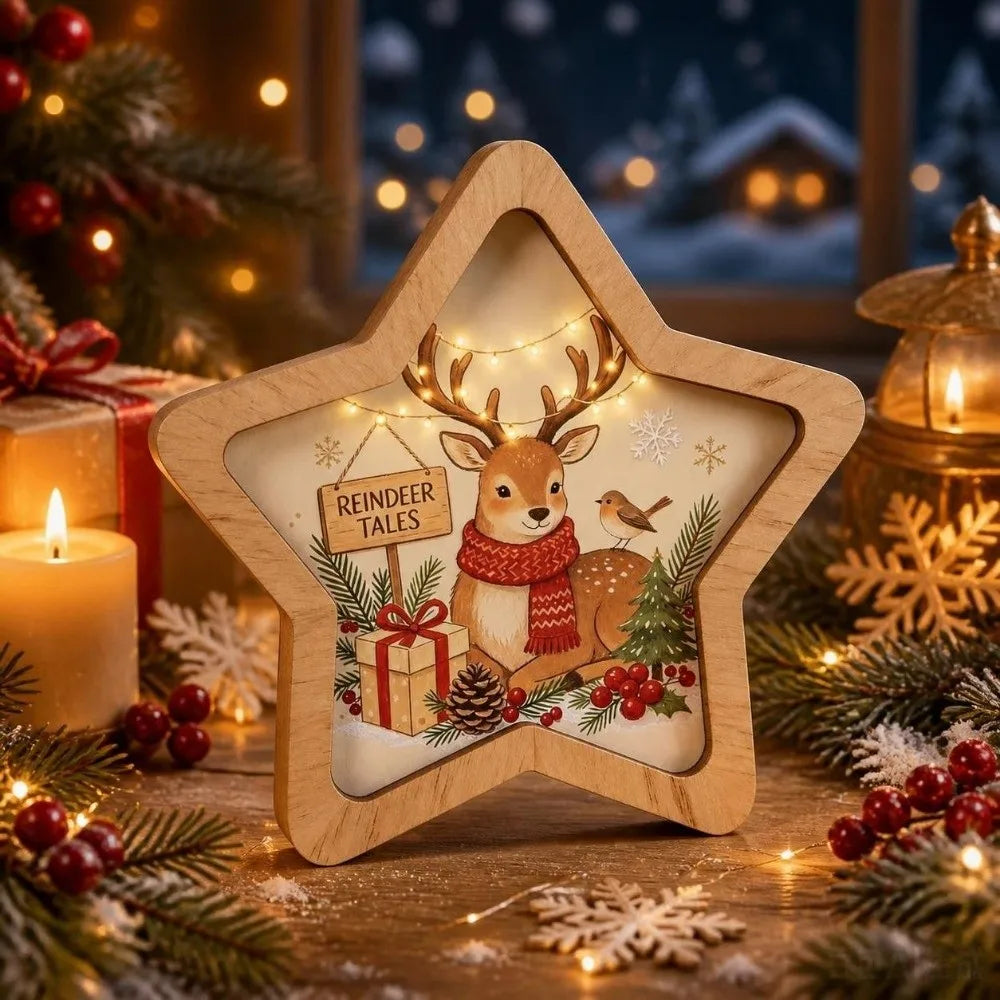 Vintage Wooden Christmas Star Ornament - StyleM - LOWZY