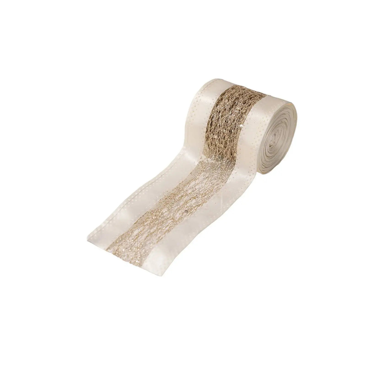 5m Metallic Christmas Mesh Ribbon - LOWZY
