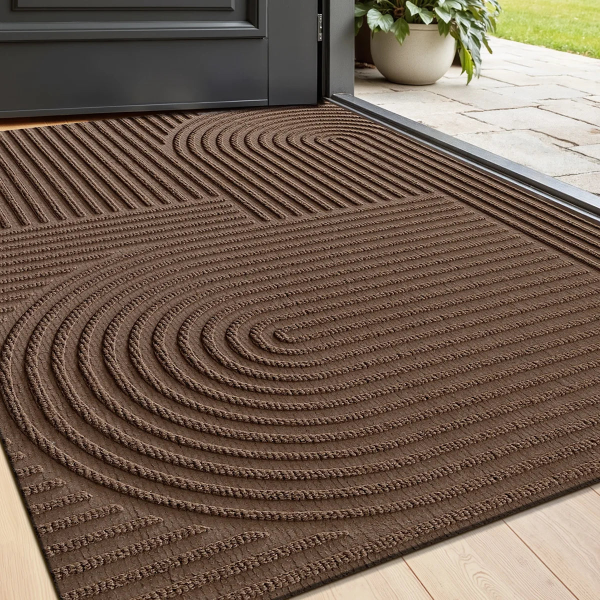 Grooved Geometric Entrance Doormat