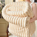 Gradient Coral Fleece Blanket – Soft Plush Throw in 5 Sizes – coffee / 120X200cm