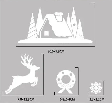 White Christmas Village Window Stickers - view 14 - LOWZY