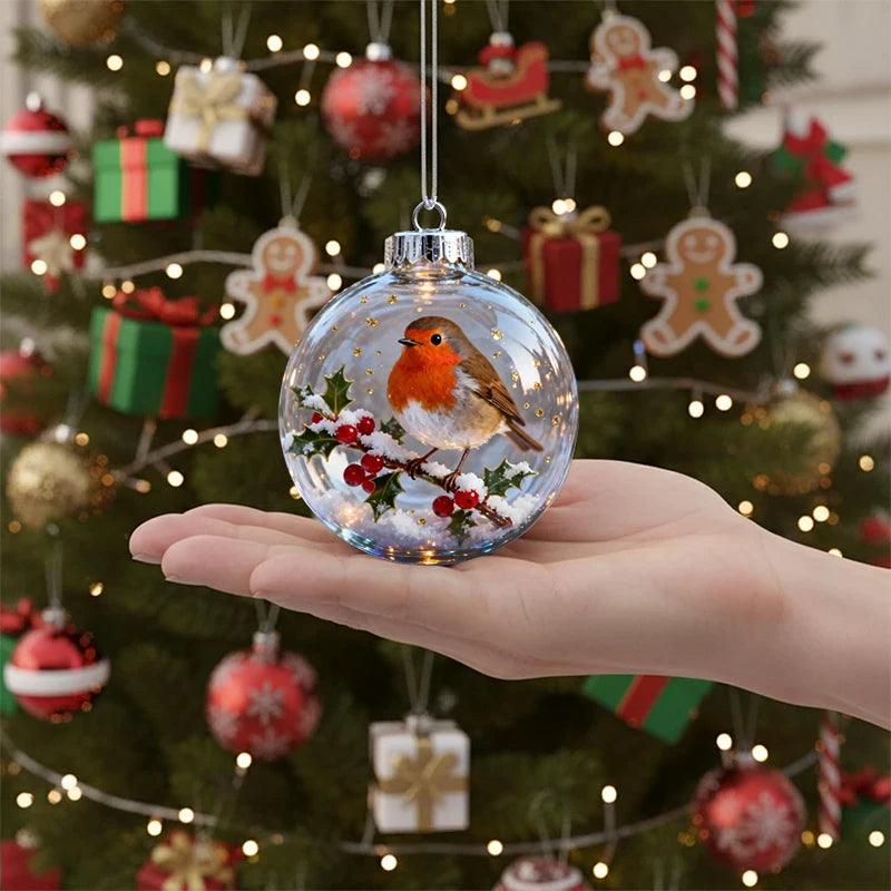 Glass Bird Christmas Tree Ornament - 6cm - LOWZY