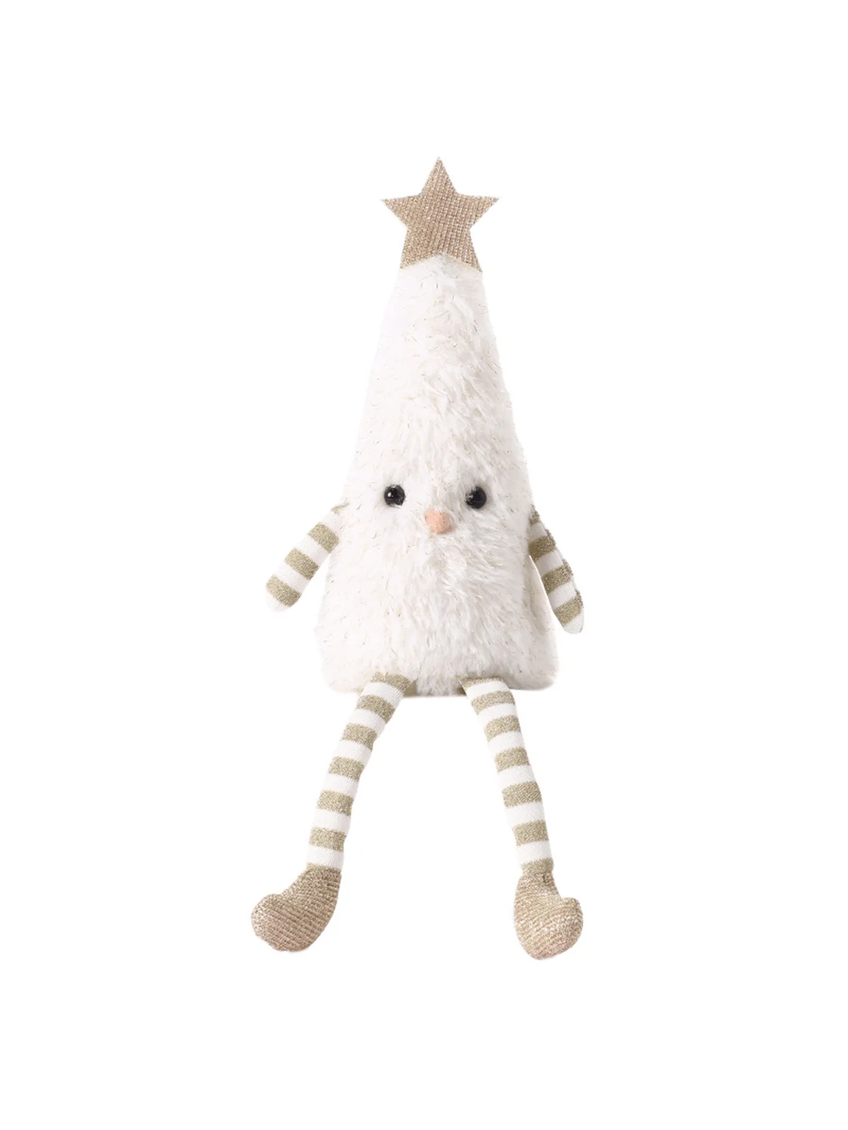 Plush Christmas Tree Doll – White or Green Festive Décor