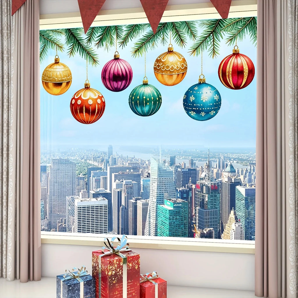 Colourful Christmas Window Clings - view 3 - LOWZY