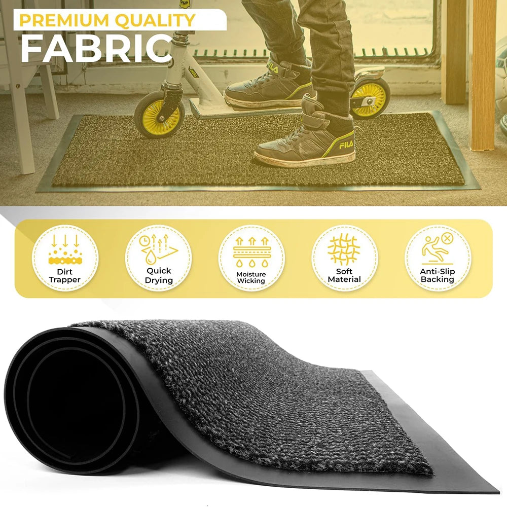 Washable Entrance Doormat in Grey or Anthracite