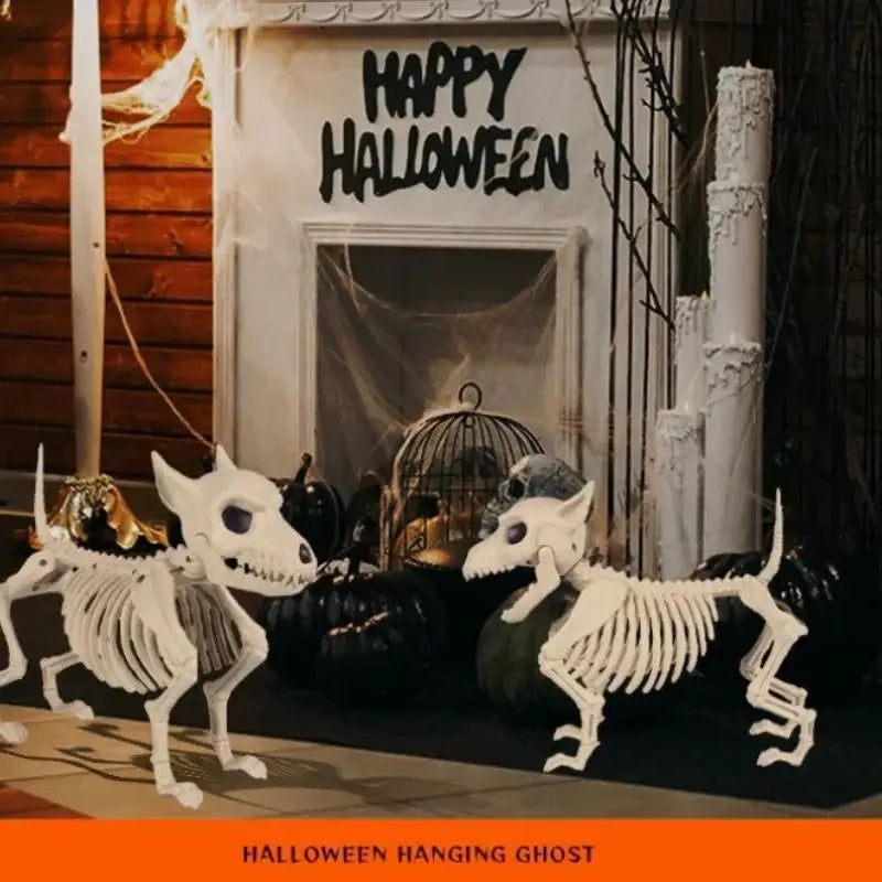 Wolf Skeleton Halloween Decoration