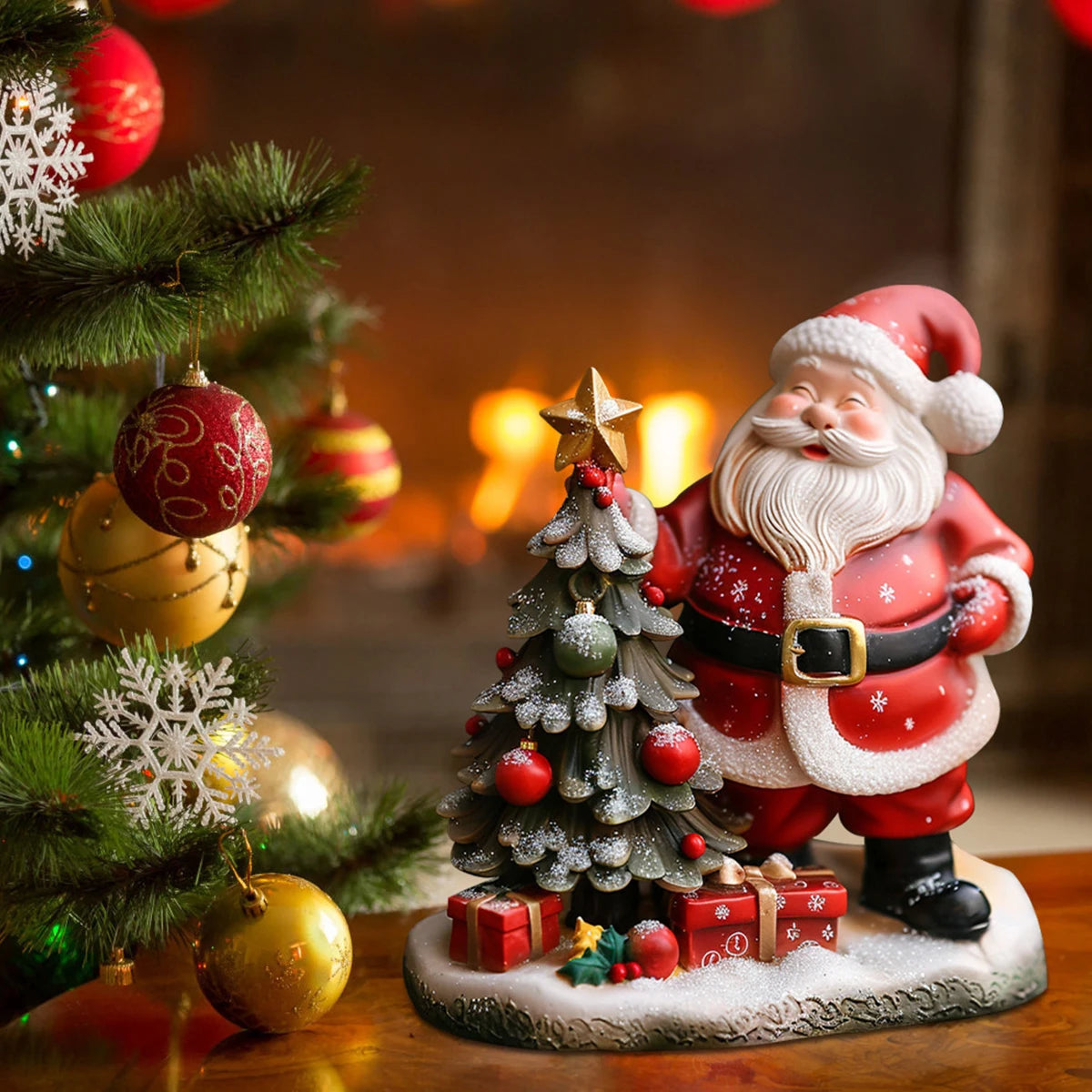 Santa Claus Resin Christmas Ornament - LOWZY