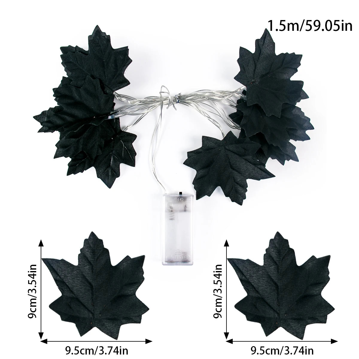 LED Autumn Maple Leaf & Pumpkin Garland