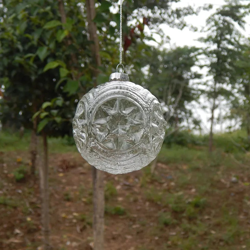 Ribbed Glass Christmas Drop Ornament - 22 - LOWZY