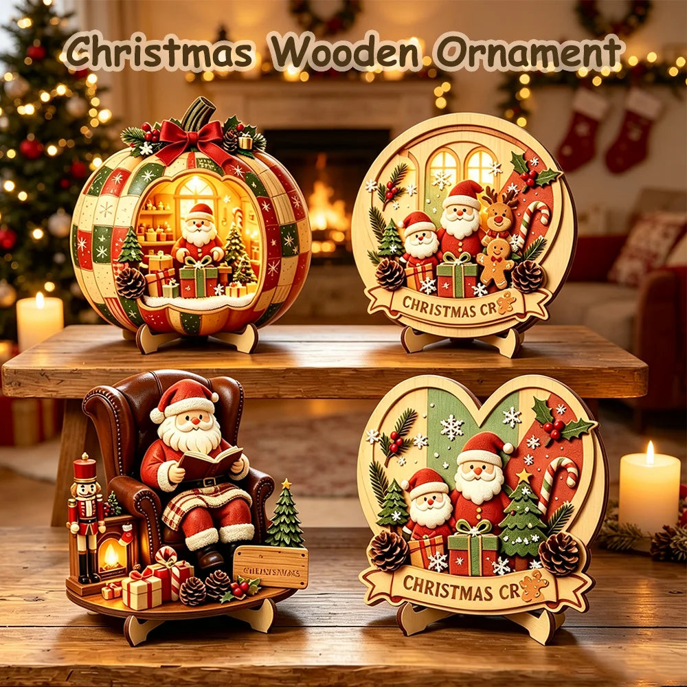 Wooden Christmas Tabletop Character Decoration - LOWZY