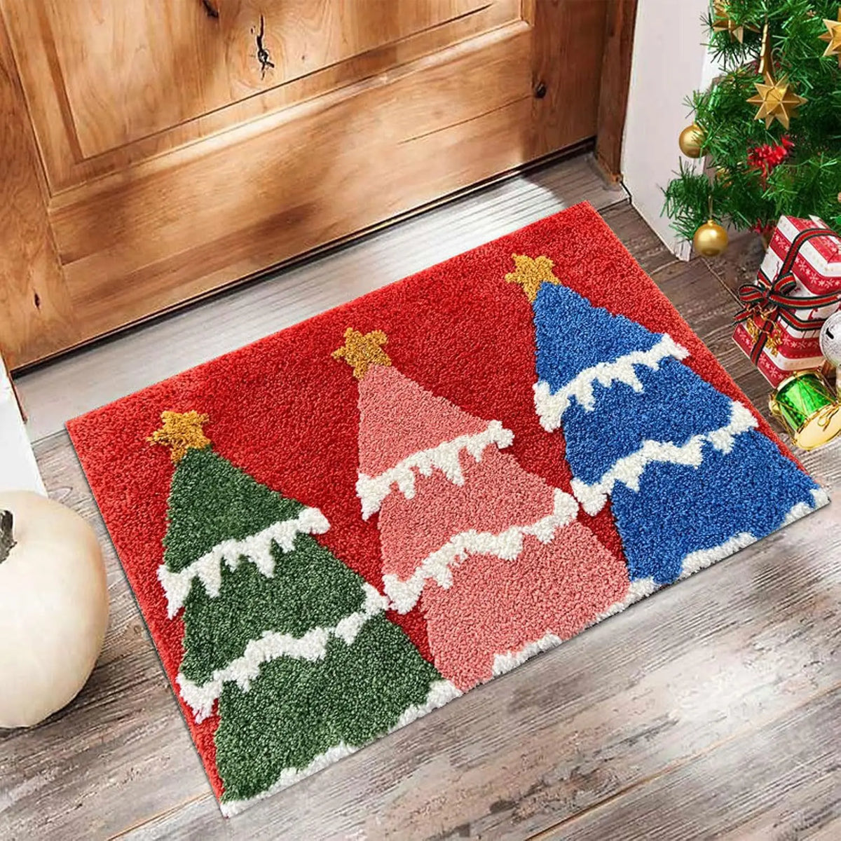 Christmas Santa & Gingerbread Doormat, 60 x 40cm