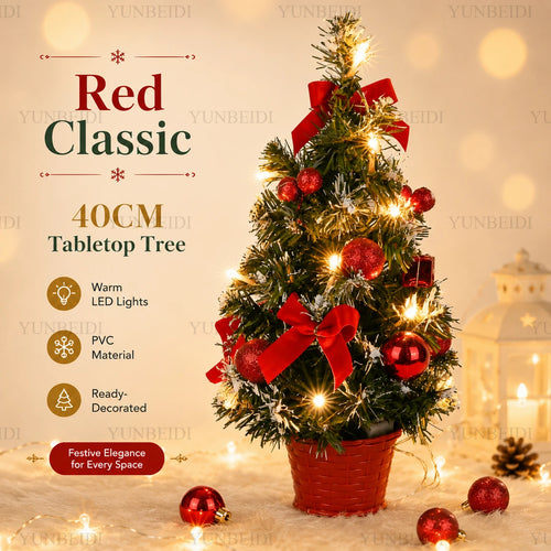 40cm LED Mini Artificial Christmas Tree - LOWZY
