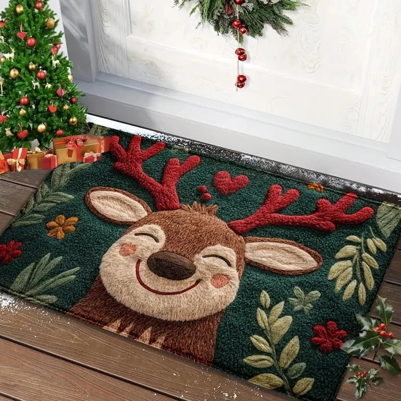 Christmas Santa & Gingerbread Doormat, 60 x 40cm