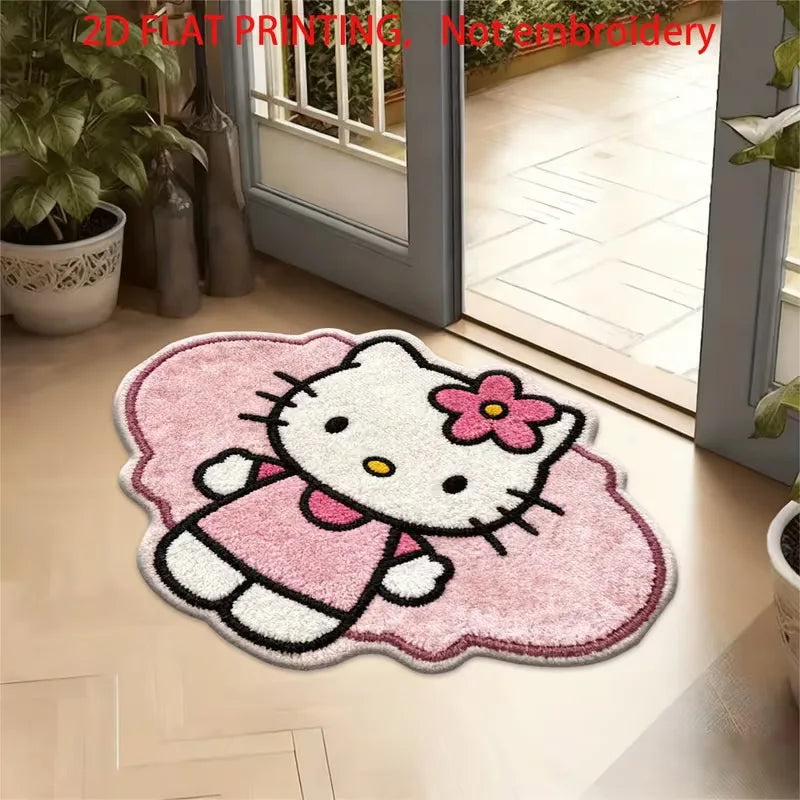 Hello Kitty & Teddy Bear Shaped Floor Mat