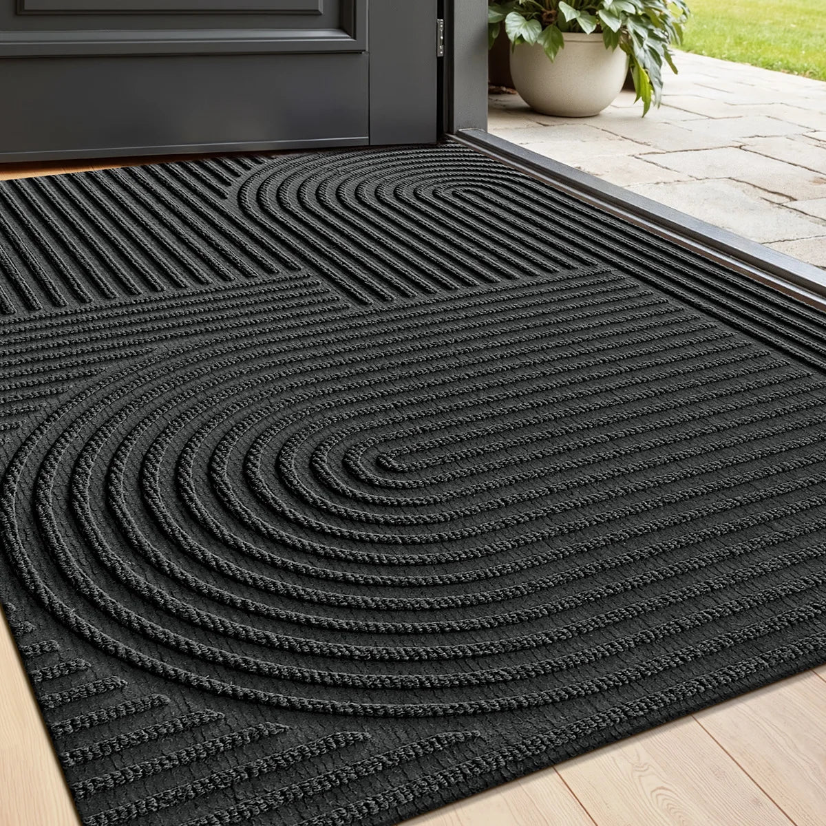 Grooved Geometric Entrance Doormat
