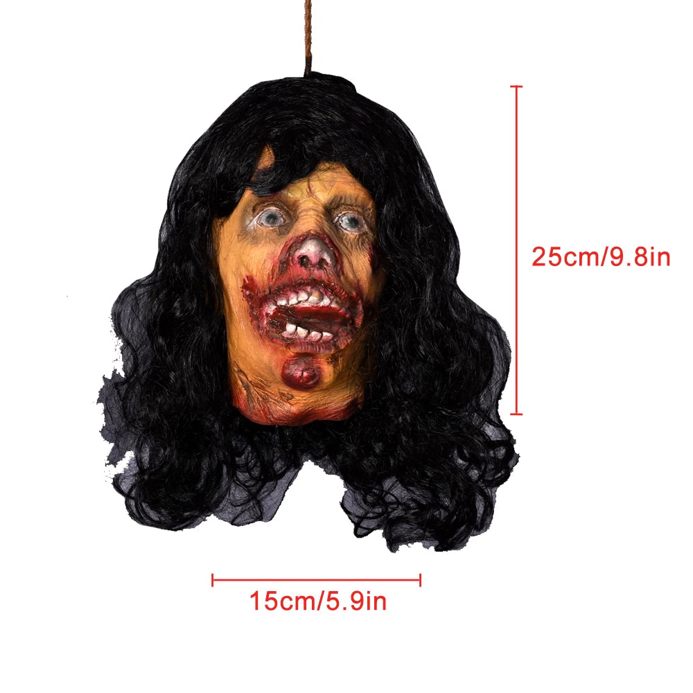 Hanging Latex Severed Head Halloween Prop – 32 Designs – 035