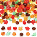 120-Piece Autumn Vase Filler – Pumpkins, Leaves & Acorns