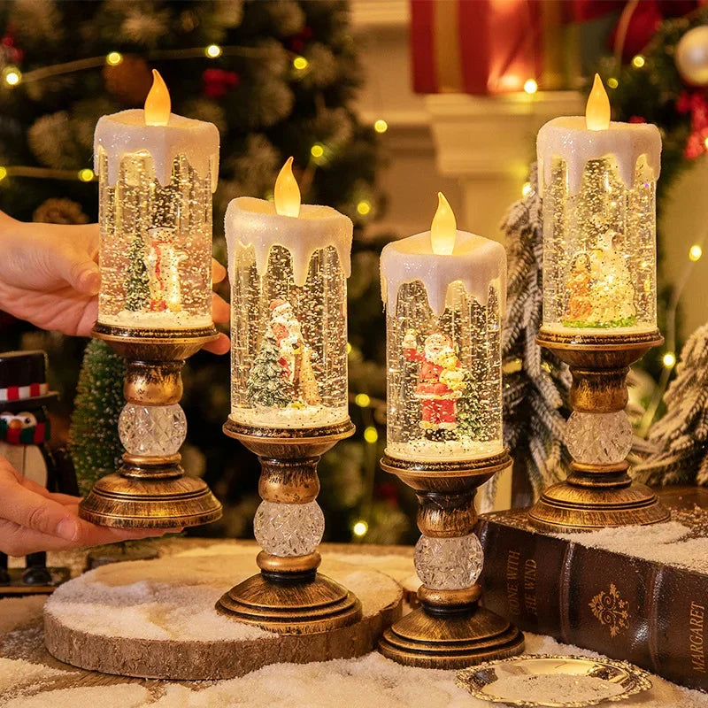 Light-Up Christmas Crystal Snow Ornament - LOWZY