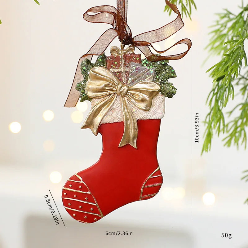 Vintage Resin Christmas Bell Ornament - view 12 - LOWZY