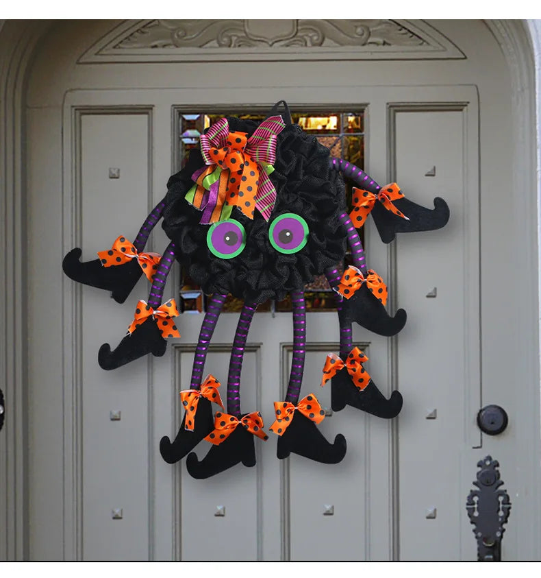 Spider Halloween Door Hanging Wreath