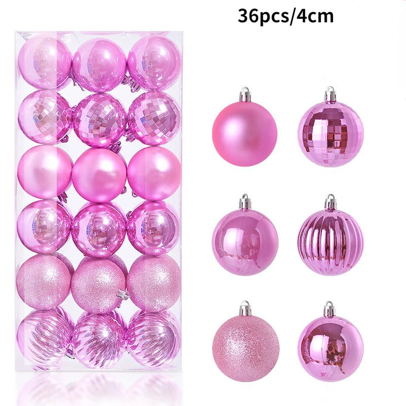 Colourful Christmas Baubles – 24 or 36 Pack - green 1 - LOWZY