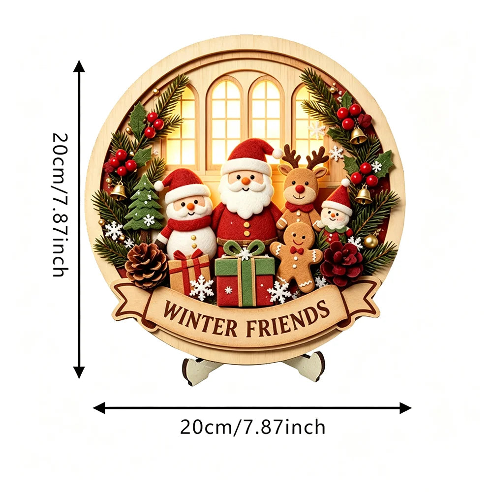 Wooden Christmas Tabletop Character Decoration - LOWZY