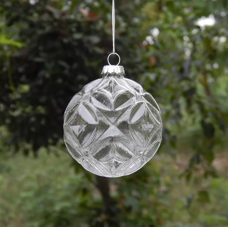 Ribbed Glass Christmas Drop Ornament - 4 - LOWZY