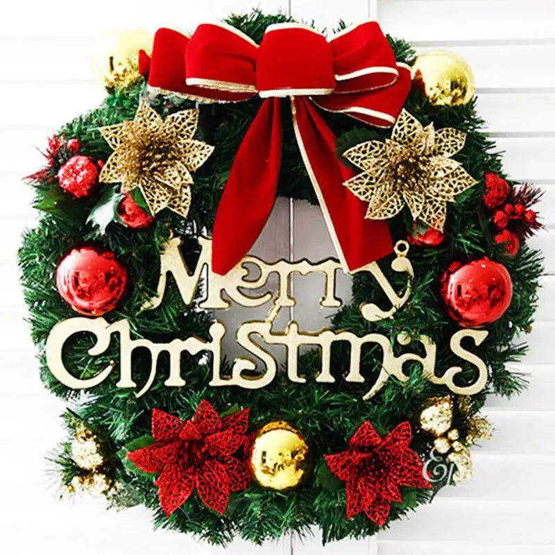Handmade-Style Christmas Door Wreath - LOWZY