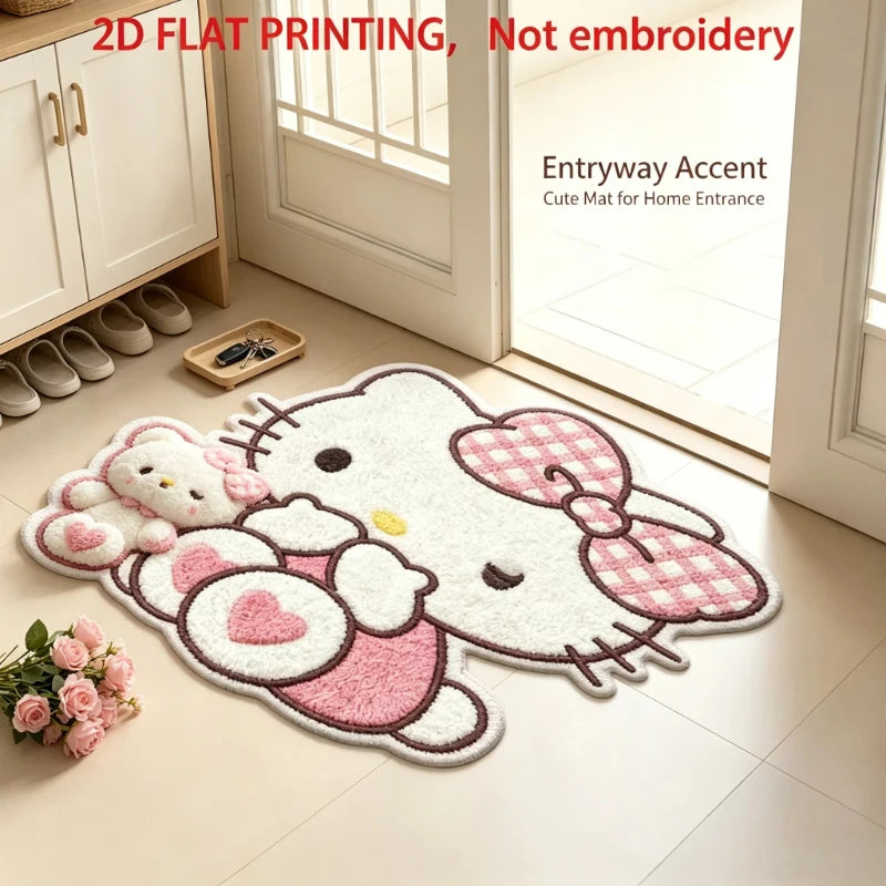 Hello Kitty & Teddy Bear Shaped Floor Mat