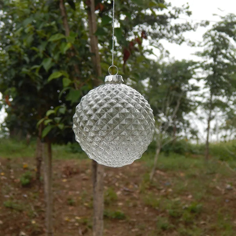 Ribbed Glass Christmas Drop Ornament - 1 - LOWZY