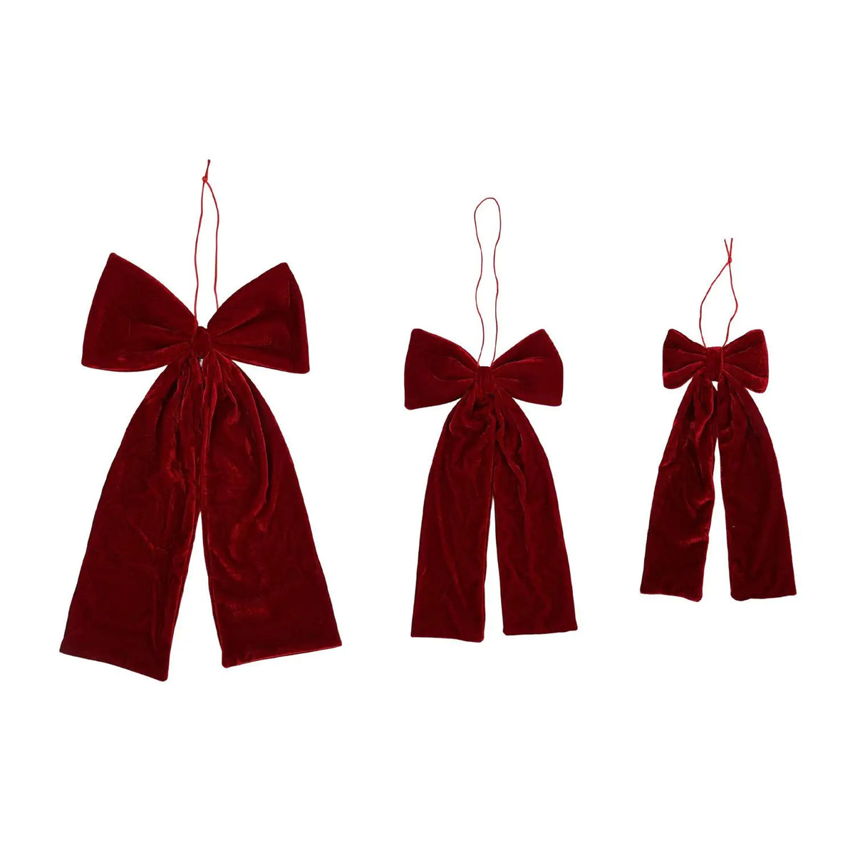 Red Velvet Christmas Bow Ornament - view 10 - LOWZY