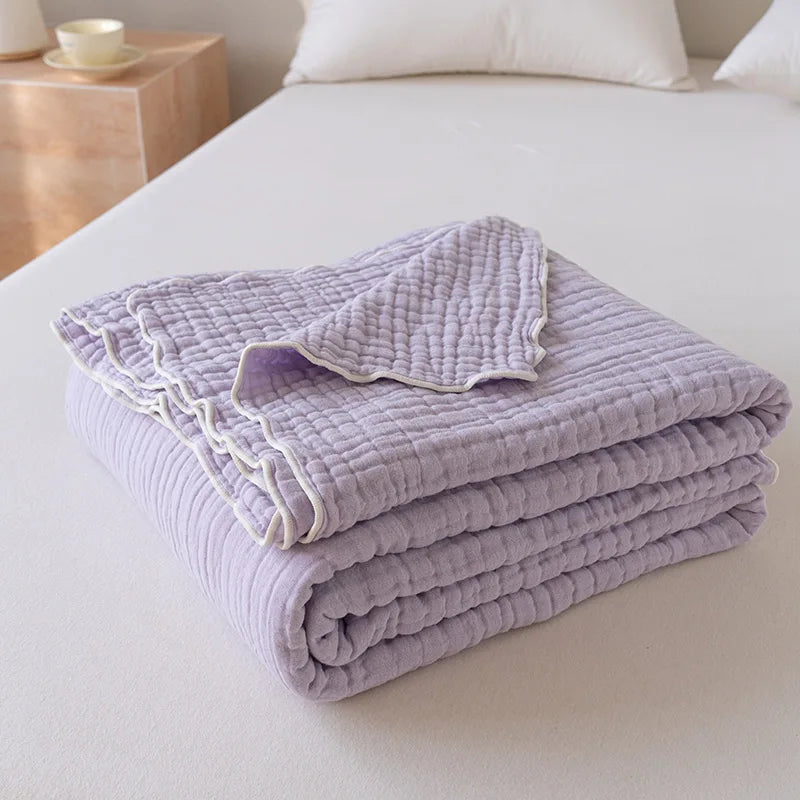 6-Layer Cotton Gauze Throw Blanket – Multiple Sizes – din x zi / 100x110cm
