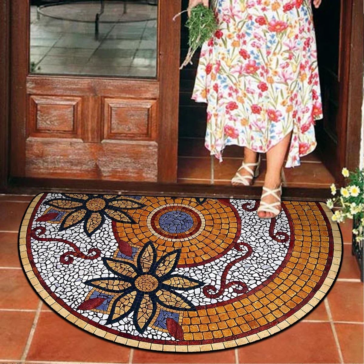 Decorative Polyester Entrance Rug