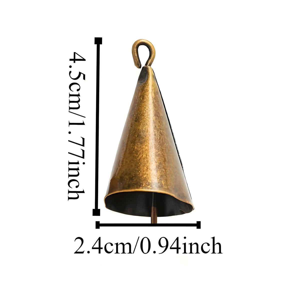 Vintage Brass Christmas Bell Decoration Set - view 3 - LOWZY
