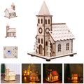 LED Wooden Christmas House Ornament - LOWZY