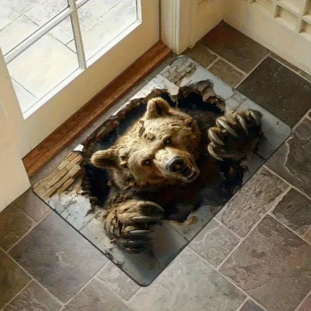 Broken Wood Optical Illusion Doormat