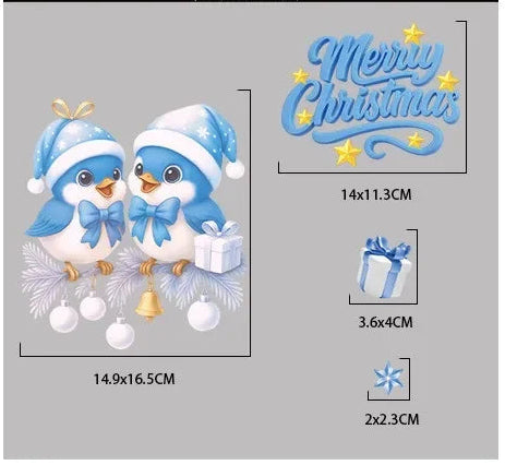 Christmas Window Stickers – Santa & Snowman Designs - view 9 - LOWZY