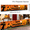 Happy Halloween Banner – Pumpkin & Bat Print