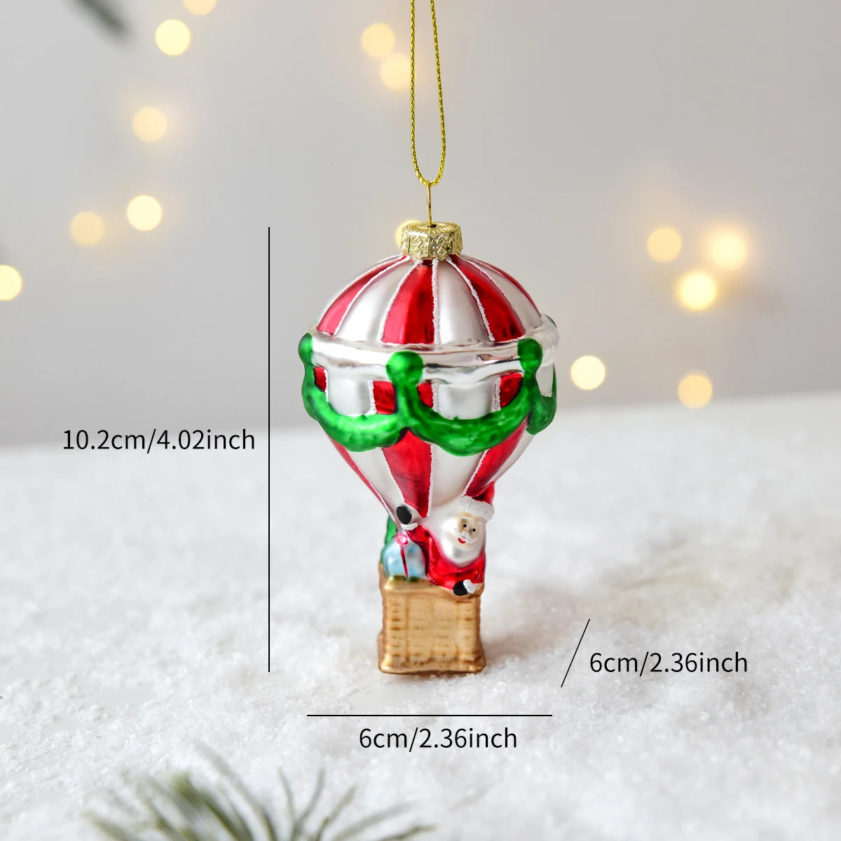 Glass Christmas Character Tree Ornament - Style 9 - LOWZY