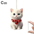 Acrylic Cat Christmas Tree Ornament - LOWZY
