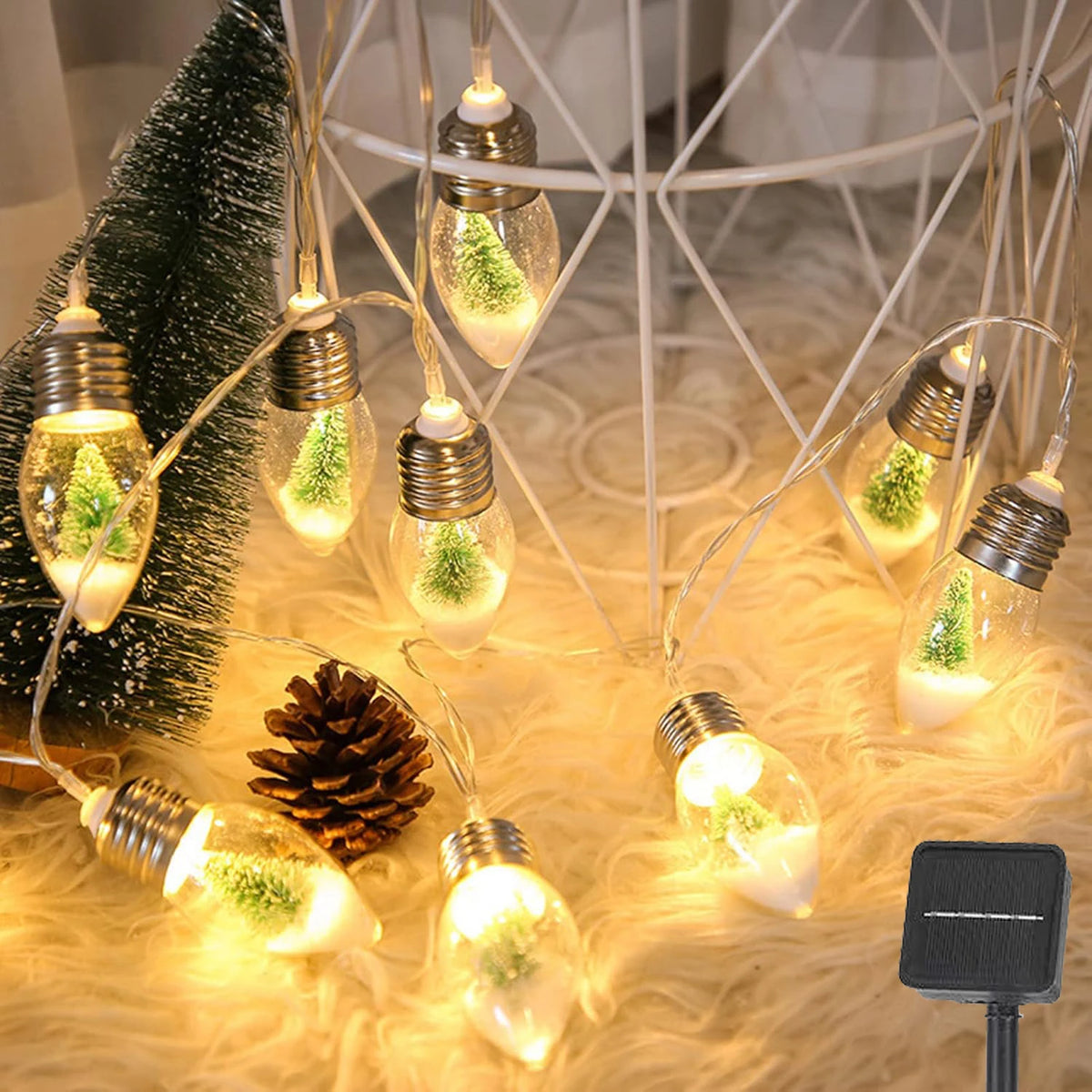 5m Solar Christmas String Lights - 20 Bulbs - LOWZY
