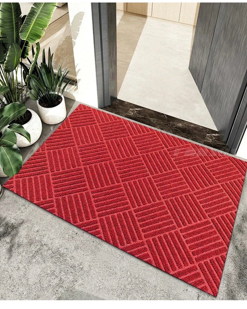 Diamond Pattern Polyester Floor Mat