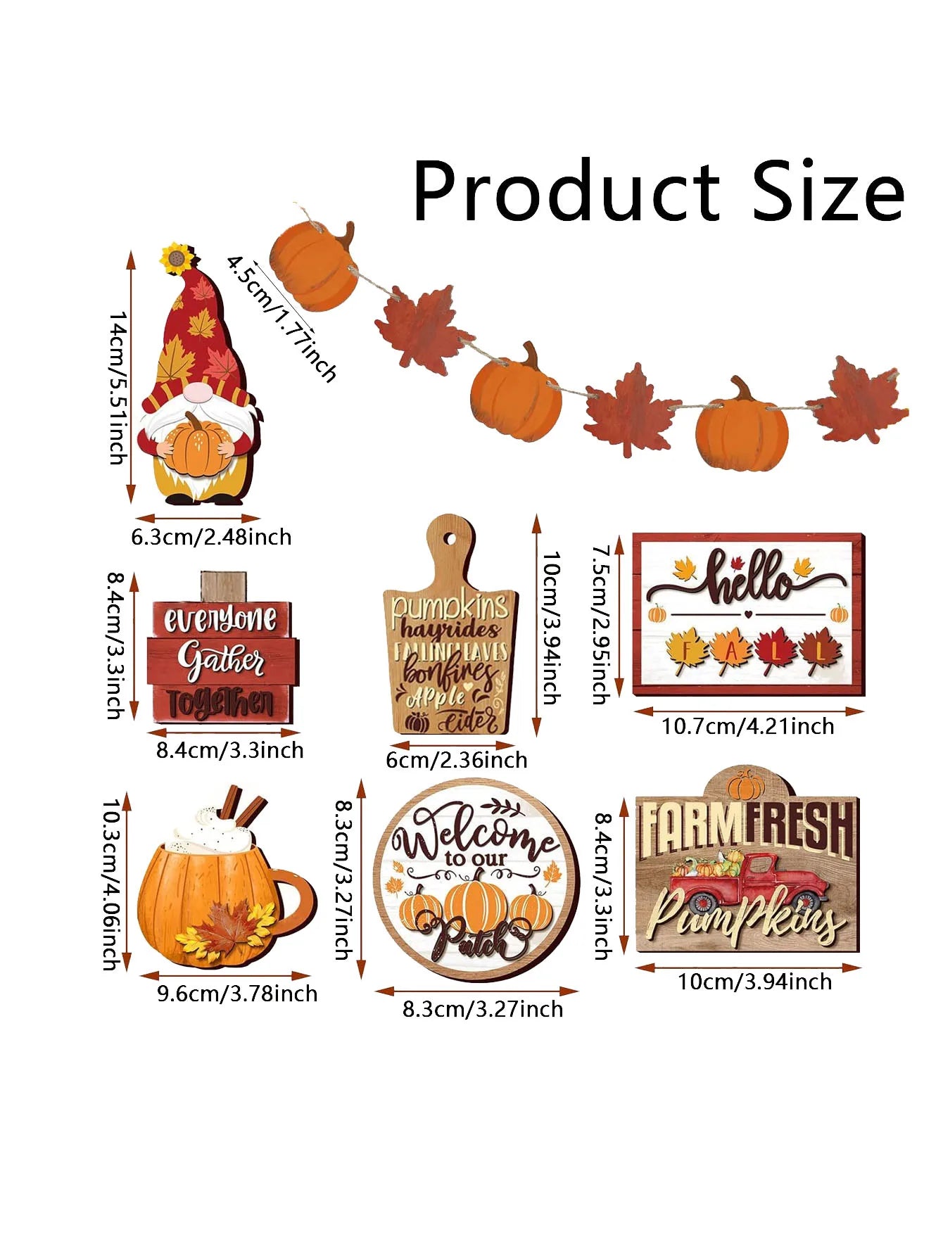 Autumn Farmhouse Tiered Tray Décor Set – Pumpkin Spice