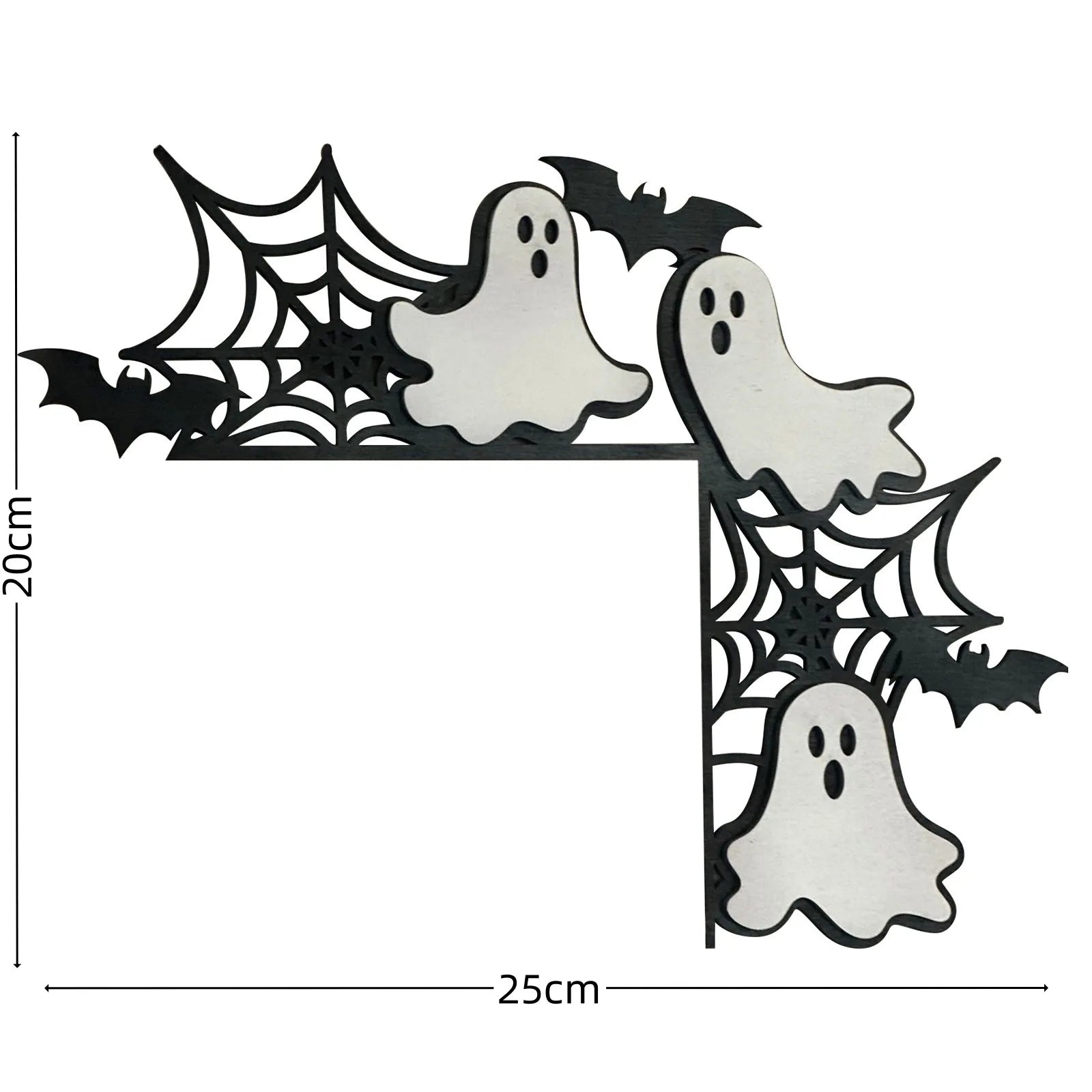 Halloween New Wooden Door Frame Decoration Door Corner Home Spider Bat Ghost Decoration Gothic Style Halloween Ornament