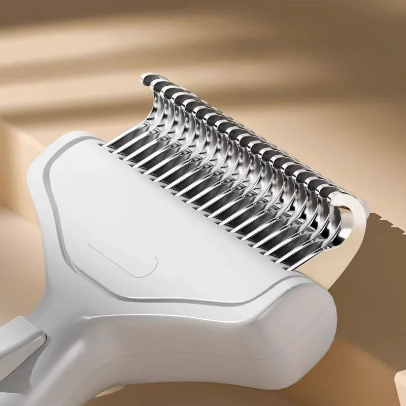Curved Stainless Steel Pet Detangling Comb
