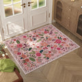 VIKAMA Boho Floral Washable Doormat