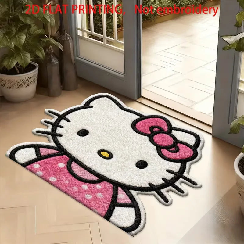 Hello Kitty & Teddy Bear Shaped Floor Mat